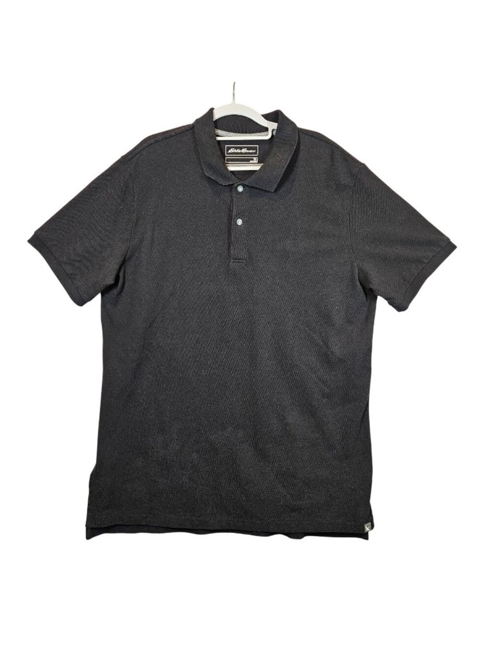 Eddie Bauer Black Polo Shirt Mens XLT Cotton Casual Golf office tall breathable